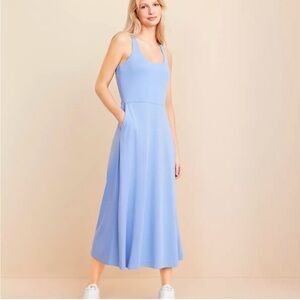 Lou & Grey LOFT Light Blue Sleeveless Midi Dress